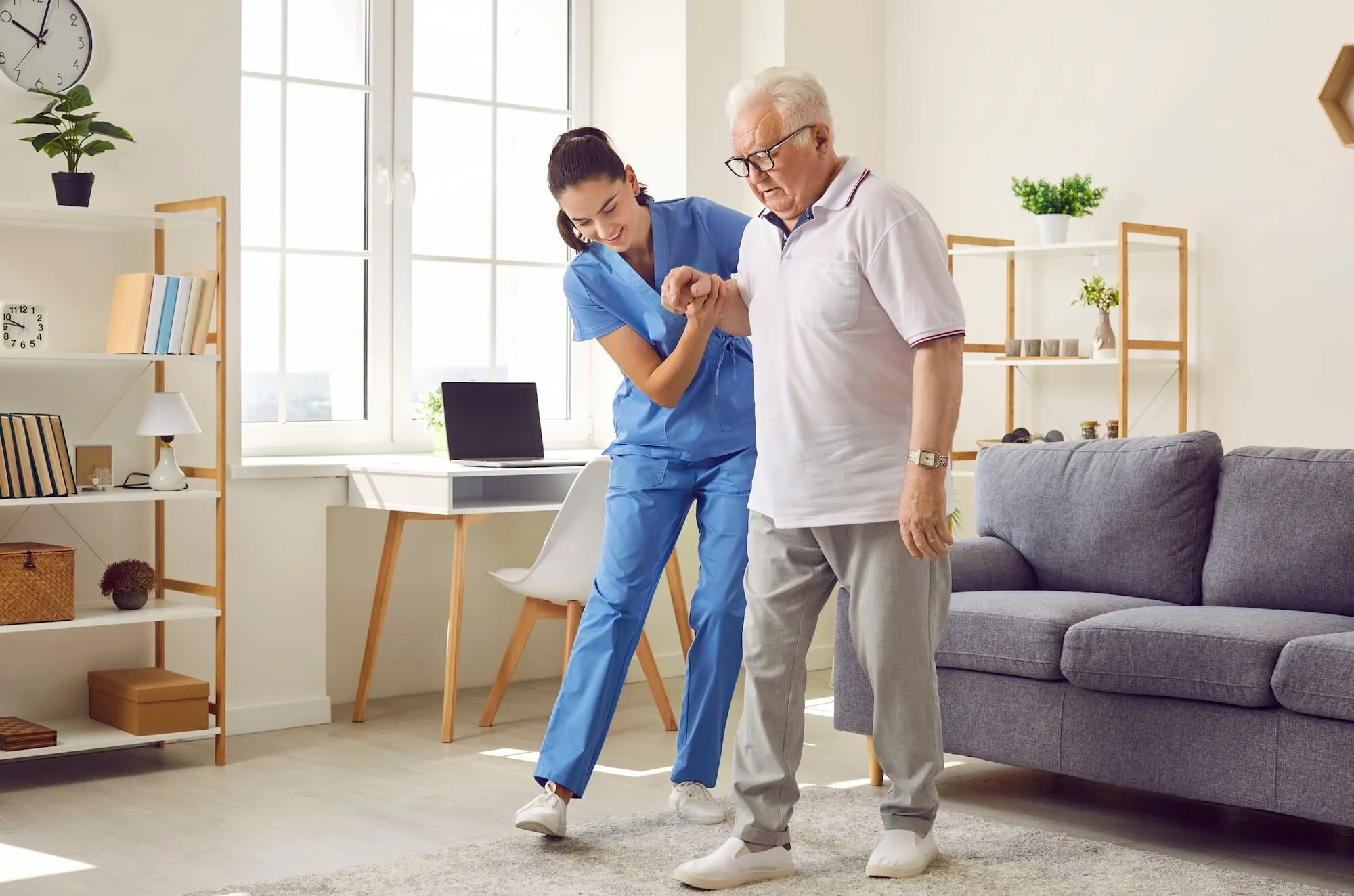 Pulse caregiver supporting a senior with companionship at home