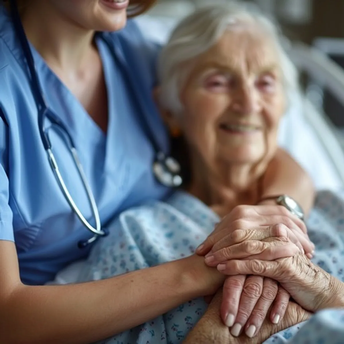 Pulse Hospice Care nurse offering compassionate hand-in-hand bereavement support